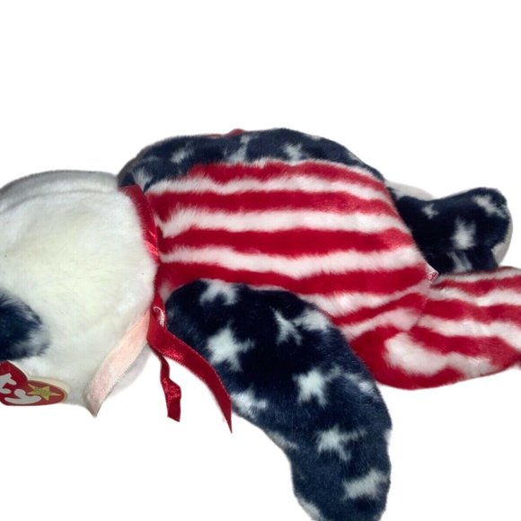 TY Beanie Buddy SPANGLE the American Patriotic Bear 14 inch - Picture 6 of 9